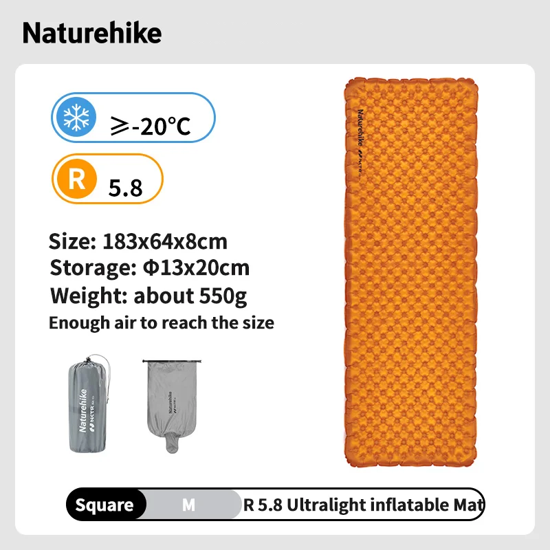Matelas gonflable de camping couchage pliable ultraléger pour tente Naturehike R 5.8 – Image 13