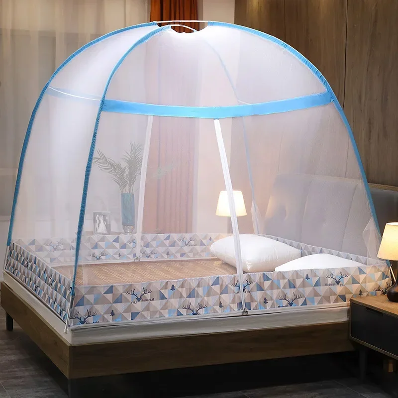 Moustiquaire de lit pliable pour lit double, respirante, anti-moustiques, pour la maison, les voyages et le camping – Image 21