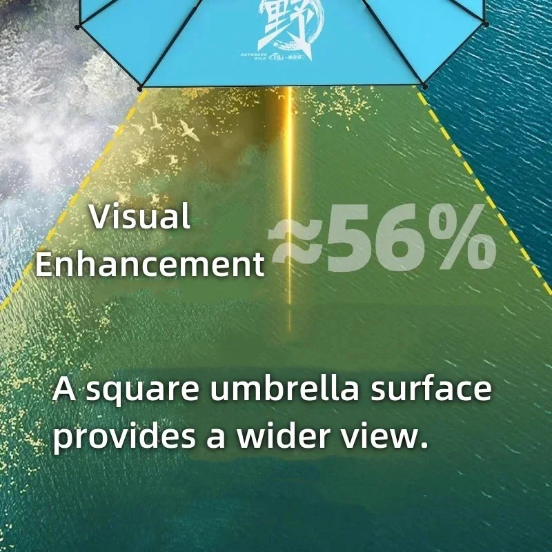 Parasol/parapluie plage et pêche octogonal innovant, de qualité, 2,2-2,4 m – Image 2