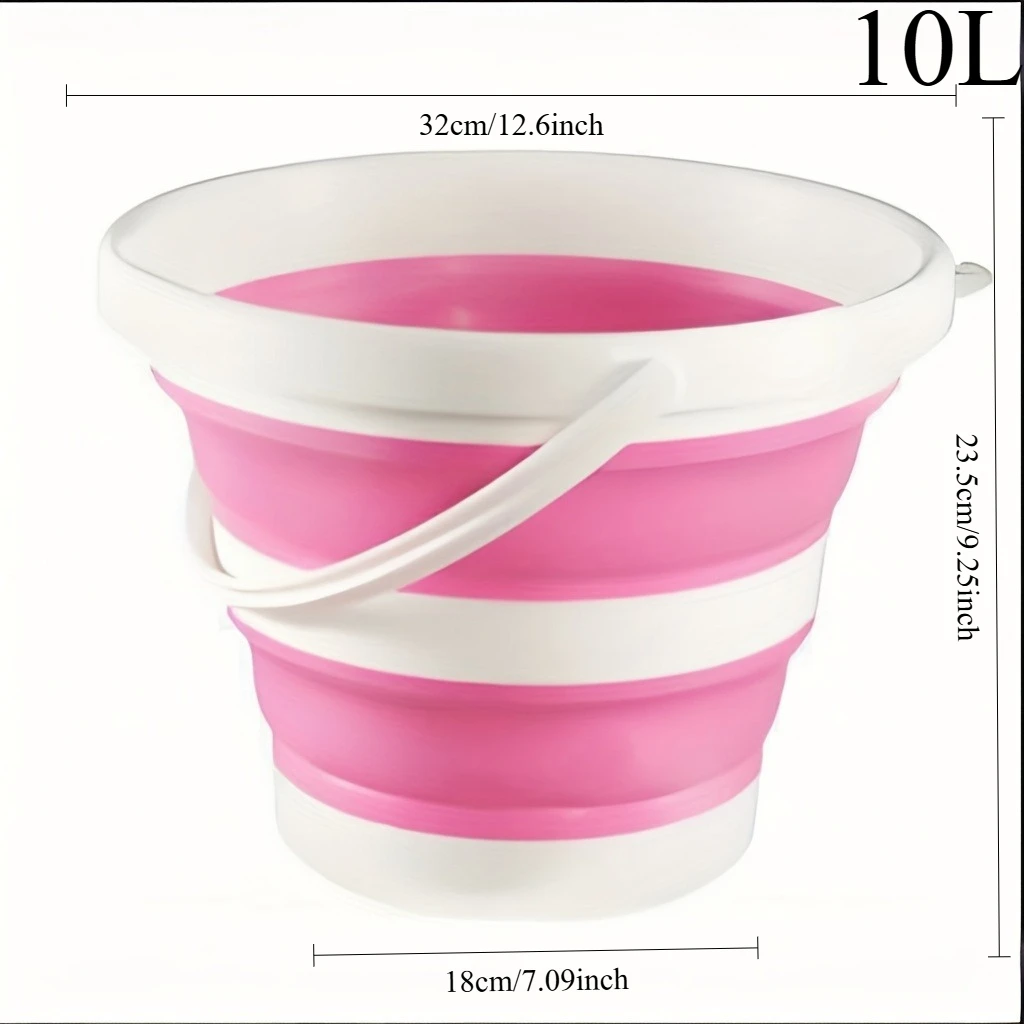 Seau pliant portable 1 pièce 5/10L durable, facile à ranger – Image 13