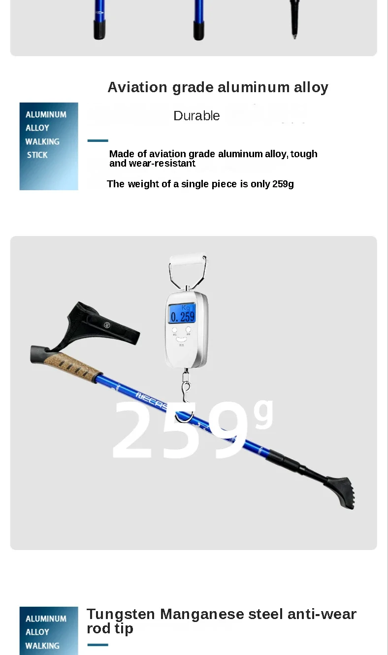 2 pièces bâtons de marche nordiques Trek pôle télescopique – Image 10