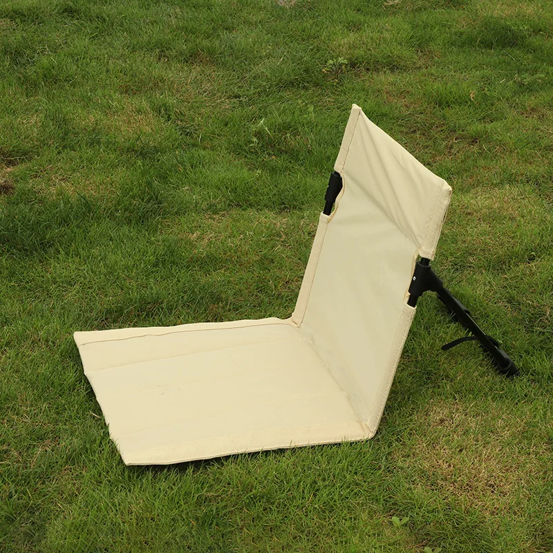 Chaise longue pliable extérieur plage camping, tissu Oxford dossier, coussin – Image 7