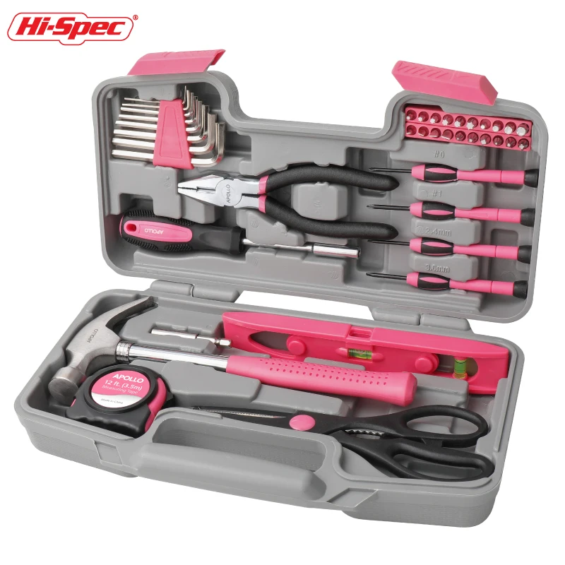 Kit d'outils (clés, marteau, pince, Outils mêtre etc::: )multifonctionnels Hi-Spec 18/19/20/39PCS