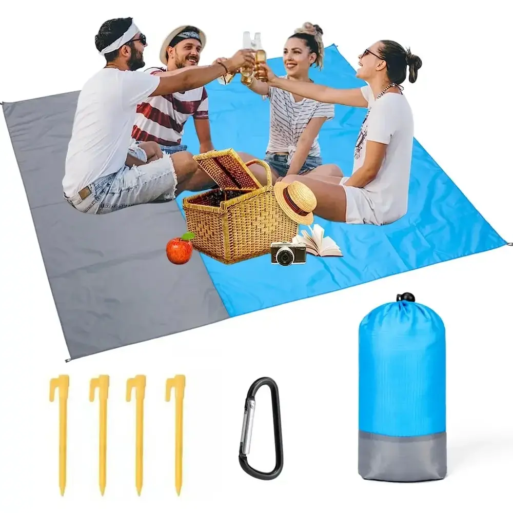 Tapis/drap/Couverture de plage imperméable et résistante au sable 200 x 140 cm légère