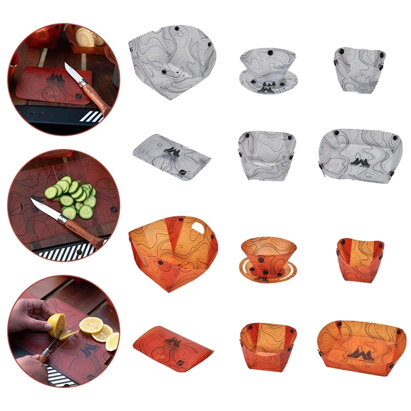 Ensemble de vaisselle de voyage pliable et léger Réutilisable – Image 6