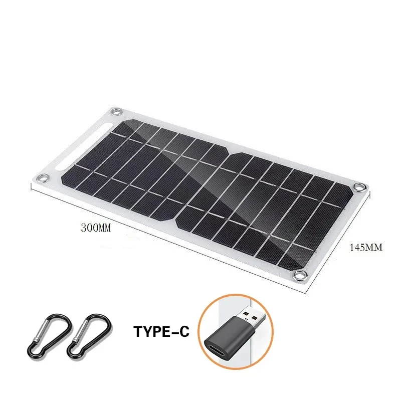 Panneau solaire 5V USB Type-C chargeur téléphone portable – Image 12