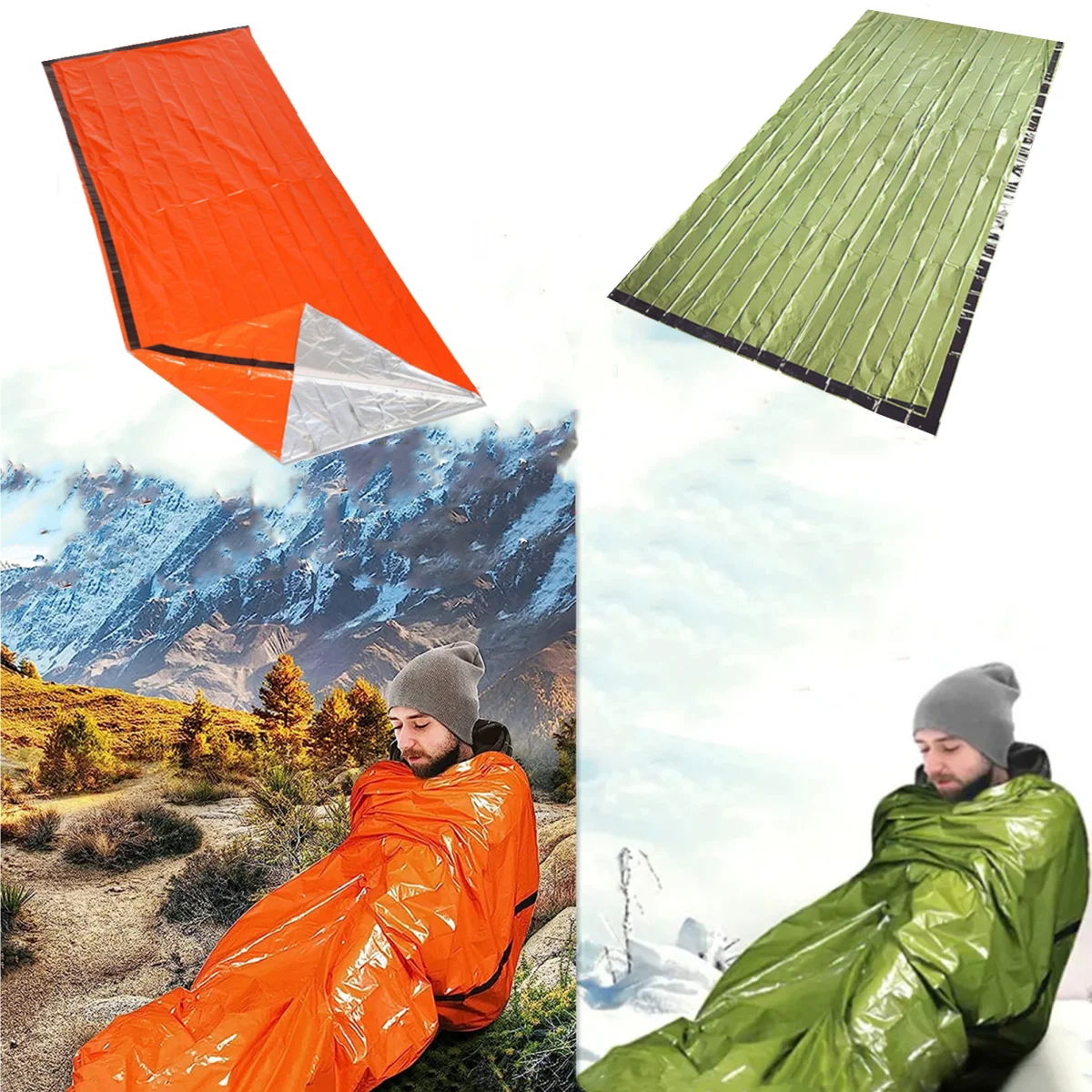 Le sac de couchage d'urgence/couverture d'urgence, d'abri de survie et de sac de bivouac d'urgence – Image 6