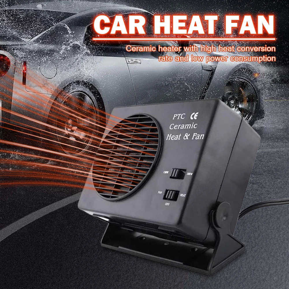 Chauffage de voiture 150/300W 12V Dégivreur de vitres Désembuer – Image 3