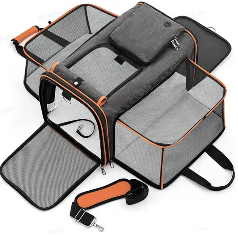 Sac de transport respirant pliable pour petits animaux chien/chat voiture, extérieur, grand espace – Image 7