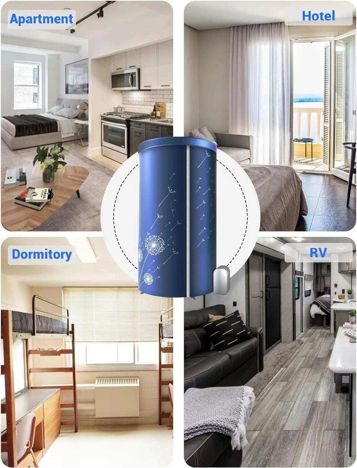 Sèche-linge électrique portable chauffant de voyage avec minuterie, 1000 W – Image 4