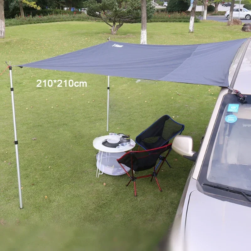 Tapis de sol de camping, portable, pliable imperméable, 210D, Oxford, plage/pique-nique HIKEMN avec attache pour fixation – Image 3