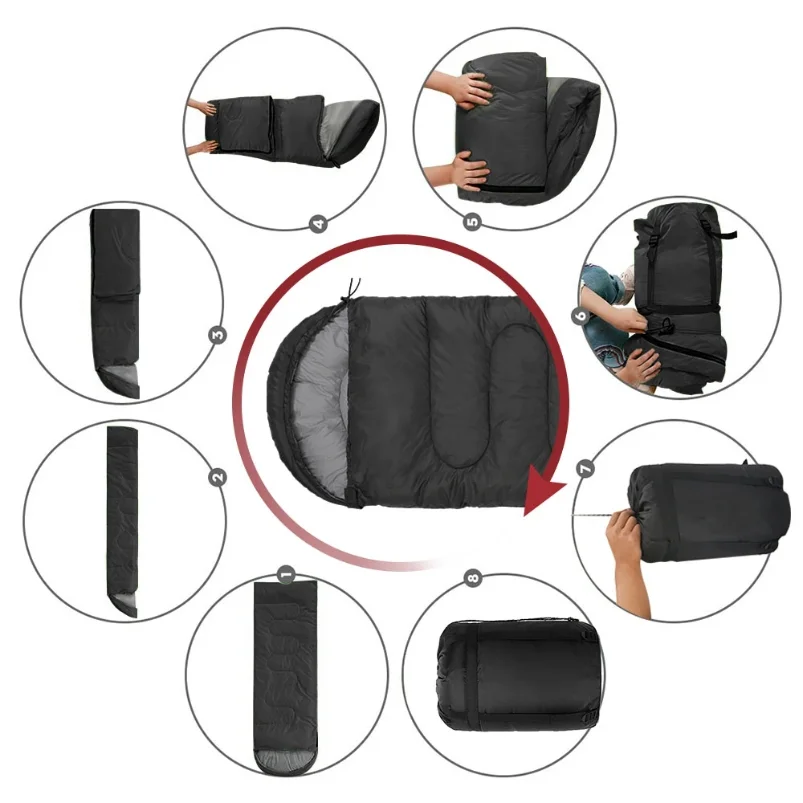 Sac de couchage simple chaud légère 3 saisons 15 à -5°C – Image 5