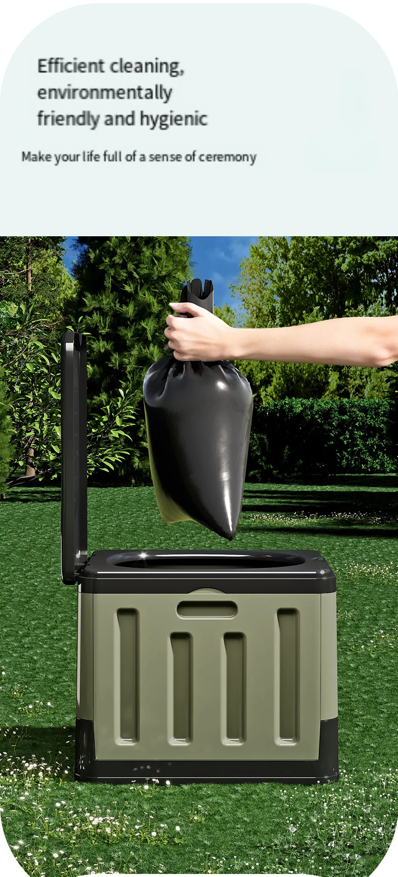 Accessoires camping pliable toilette d'urgence robuste et léger – Image 16