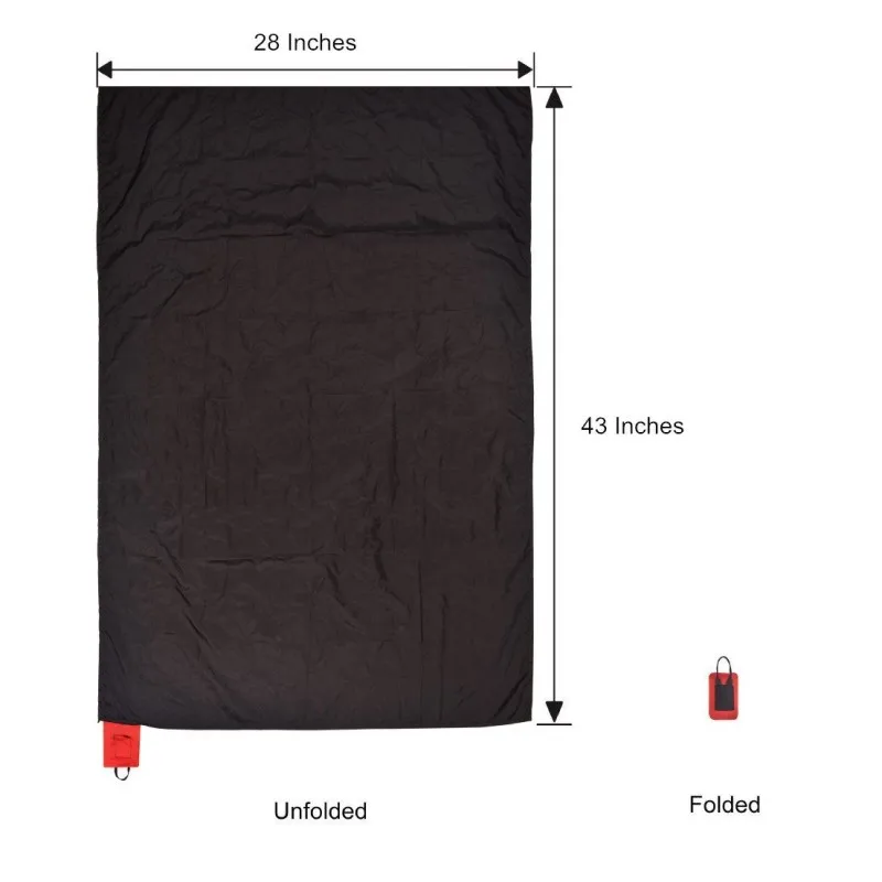Mini tapis de poche/couvertur/serviette de camping, multifonction et compacte pique-nique, camping, randonnée, plage, ultraléger – Image 2