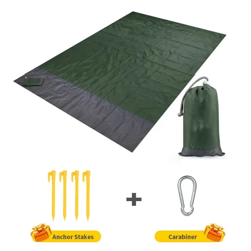 Tapis/drap/Couverture de plage imperméable et résistante au sable 200 x 140 cm légère – Image 7