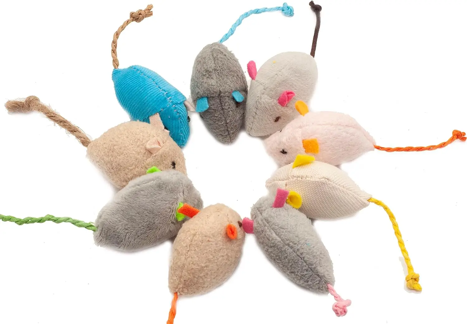 3/200 pièces hochet chat souris jouets également préfabriqués herbe-aux-chats fausse fourrure chat souris – Image 2