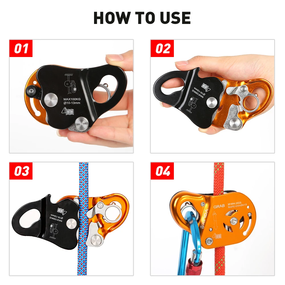 Pince à corde amovible Verrouillage automatique Équipement de protection antichute XINDA – Image 4