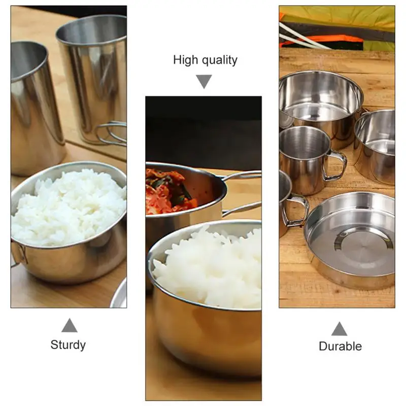 Ensemble d'ustensiles de cuisine acier inoxydable 8 pièces – Image 3
