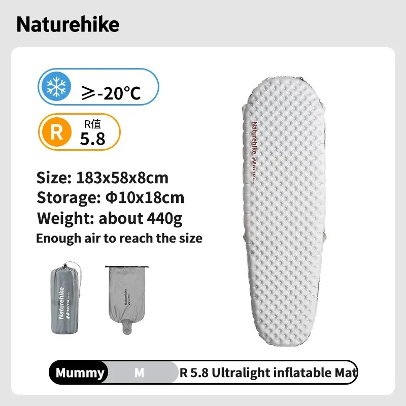 Matelas gonflable de camping couchage pliable ultraléger pour tente Naturehike R 5.8 – Image 9