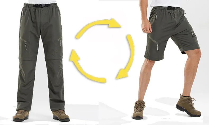 Pantalon/short tactique été h/f séchage rapide imperméable – Image 11
