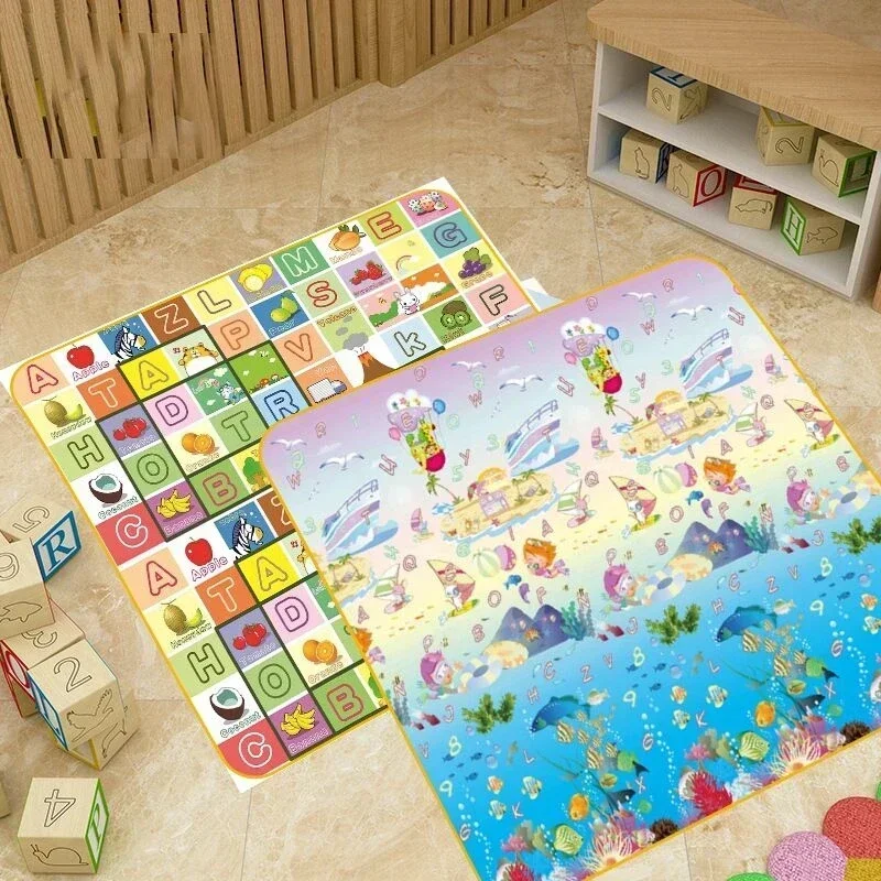 Tapis de jeu/d'activité rampant pour bébé EPE non toxique sécuritaire 5 tailles au choix – Image 21