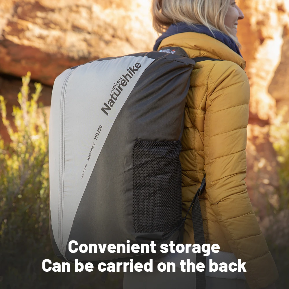 Sac de couchage 2 personnes coton imperméable avec Sac 15/5°C pour accroche randonnée Naturehike – Image 6