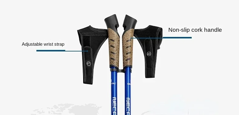 2 pièces bâtons de marche nordiques Trek pôle télescopique – Image 7