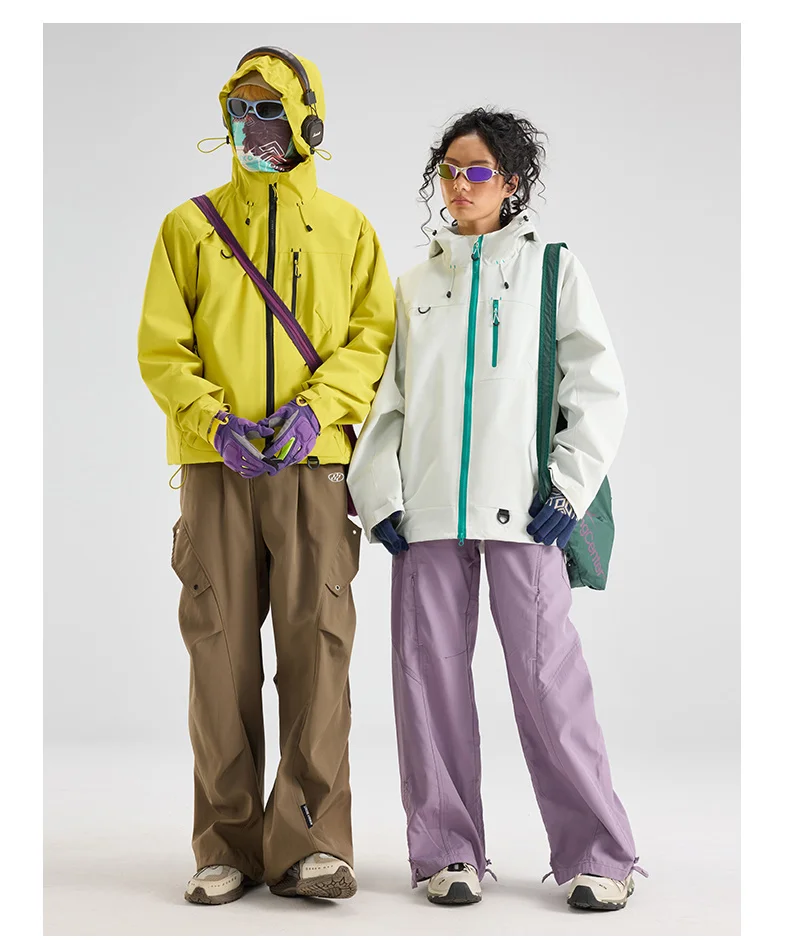 Veste à capuche de randonnée unisexe imperméable, coupe-vent d'automne – Image 23