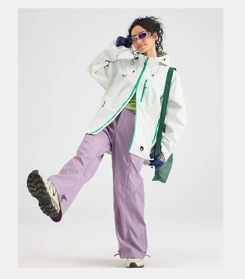 Veste à capuche de randonnée unisexe imperméable, coupe-vent d'automne – Image 19
