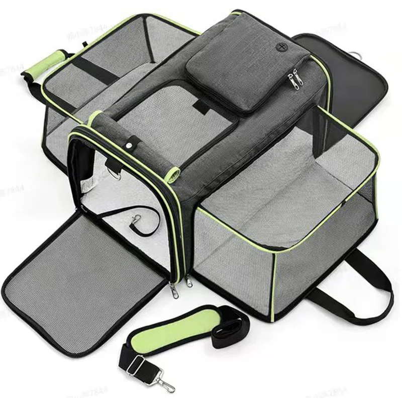Sac de transport respirant pliable pour petits animaux chien/chat voiture, extérieur, grand espace – Image 6