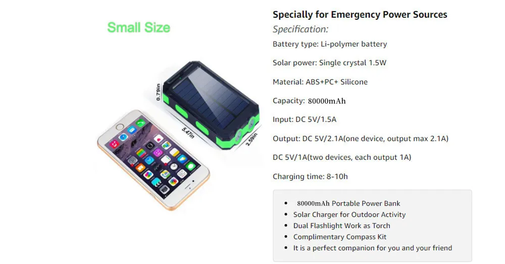 Banque d'énergie solaire 80000mAh – Image 15