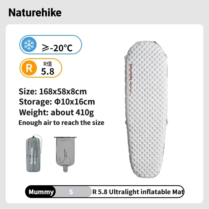 Matelas gonflable de camping couchage pliable ultraléger pour tente Naturehike R 5.8 – Image 18