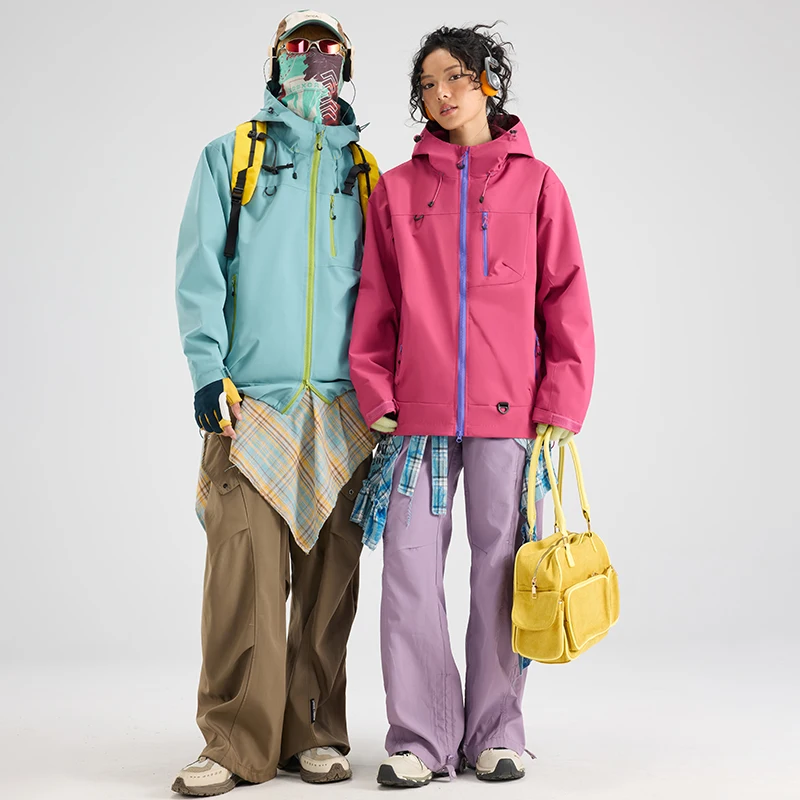Veste à capuche de randonnée unisexe imperméable, coupe-vent d'automne – Image 3