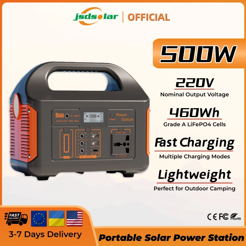 Générateur de centrale solaire portable r 300 W 500 W 110 V 220 V LED B Camping en plein air jsdsola