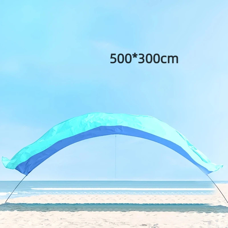 Pare-soleil portable étanche en nylon pour plage 3 à 6 personnes, multifonctionnel idéal pour jouer en sécurité des uv – Image 4