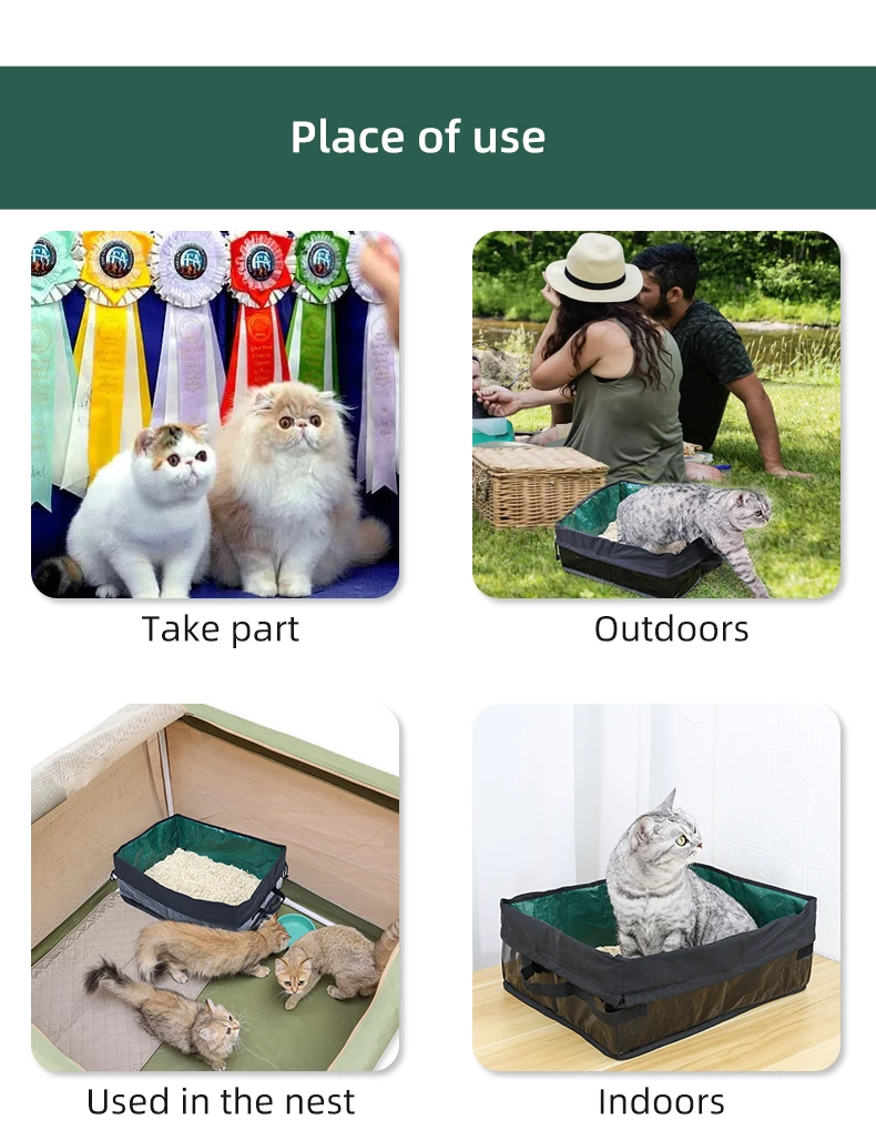 Bac à litière portable réutilisable pour animaux de compagnie – Image 12