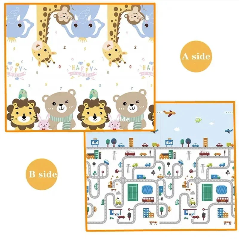 Tapis de jeu/d'activité rampant pour bébé EPE non toxique sécuritaire 5 tailles au choix – Image 9
