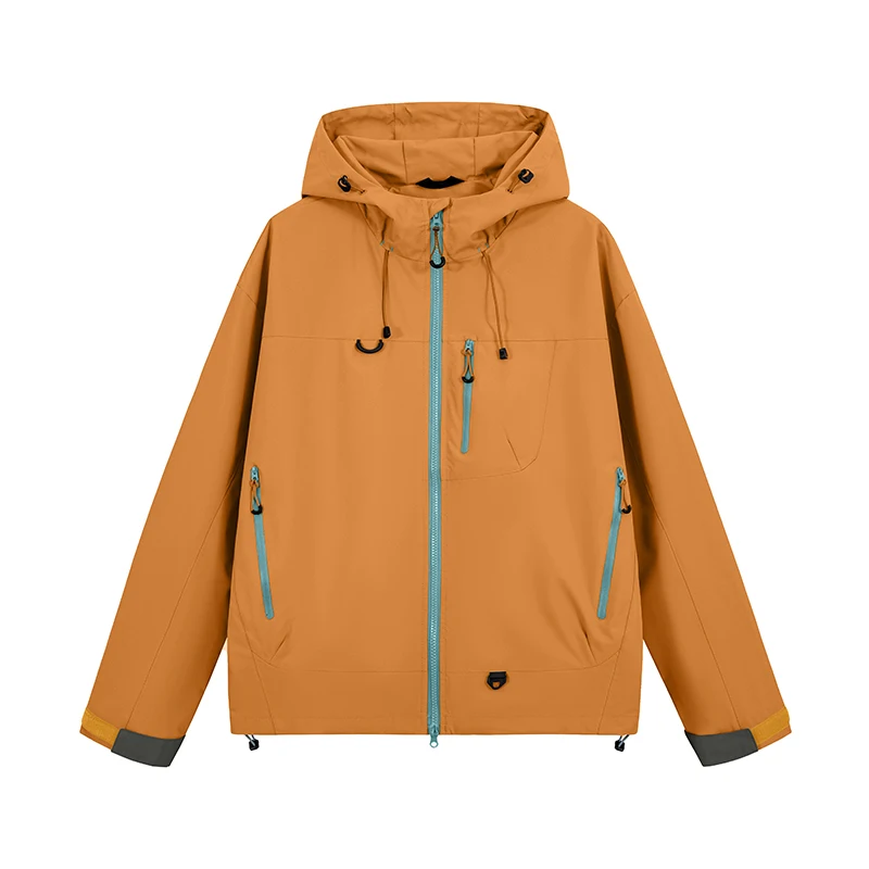 Veste à capuche de randonnée unisexe imperméable, coupe-vent d'automne – Image 12
