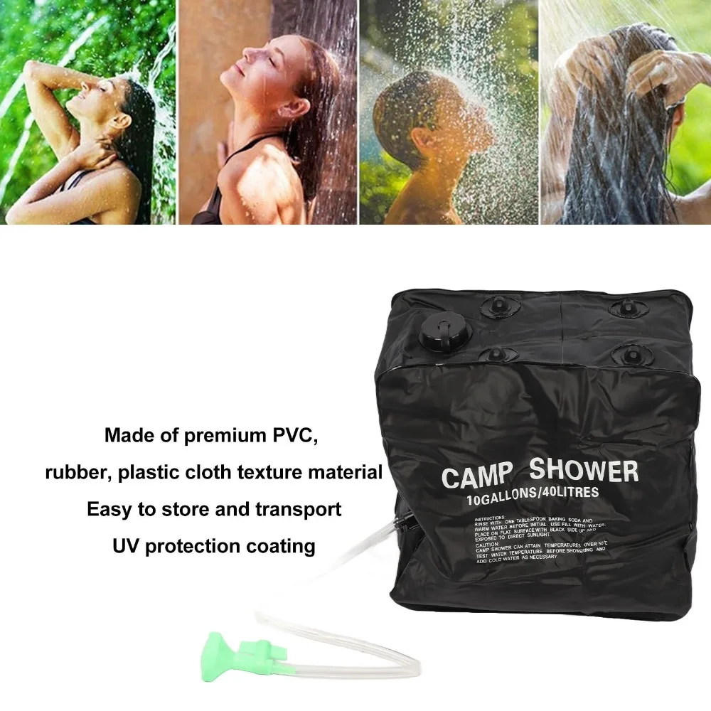 Sac de douche durable 40 L PVC avec pulvérisateur solaire Voyage plein air – Image 5
