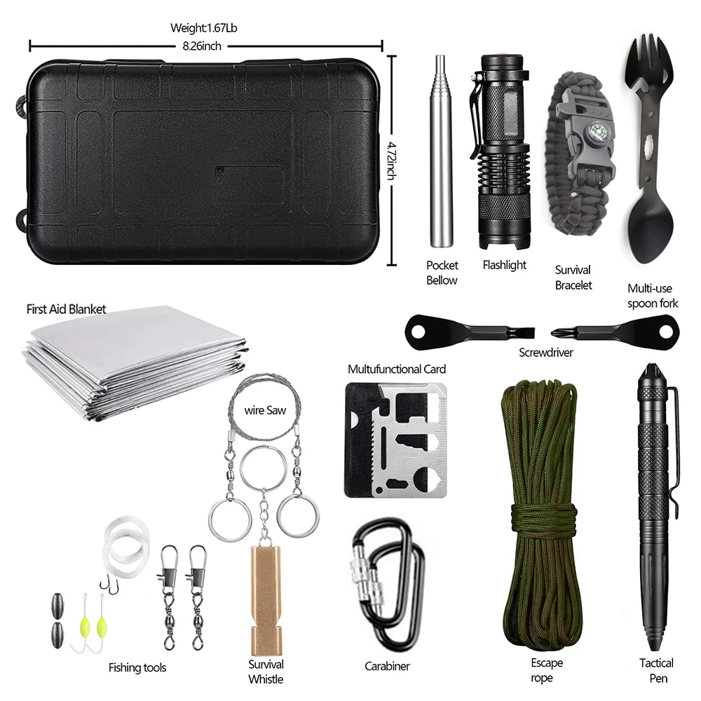 Kit de survie d'urgence professionnel, equipement multifonction – Image 7