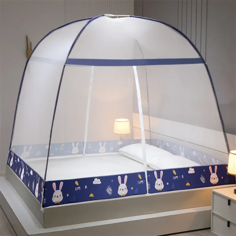 Moustiquaire de lit pliable pour lit double, respirante, anti-moustiques, pour la maison, les voyages et le camping – Image 17