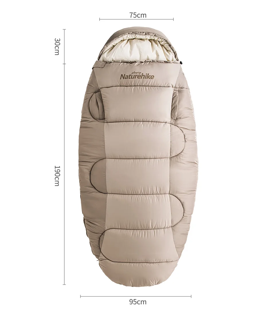 Sac de couchage 95 cm élargir imperméable chaud hiver équipement de couchage lavable en Machine 3 saisons – Image 17