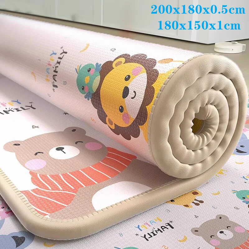 Tapis de jeu/d'activité rampant pour bébé EPE non toxique sécuritaire 5 tailles au choix