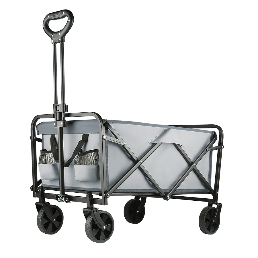 chariot pliable robuste de grande capacité, camping, achats, l'équipement extenssible à l'arrière
