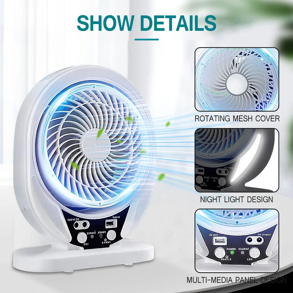 Ventilateur solaire portable aste – Image 7