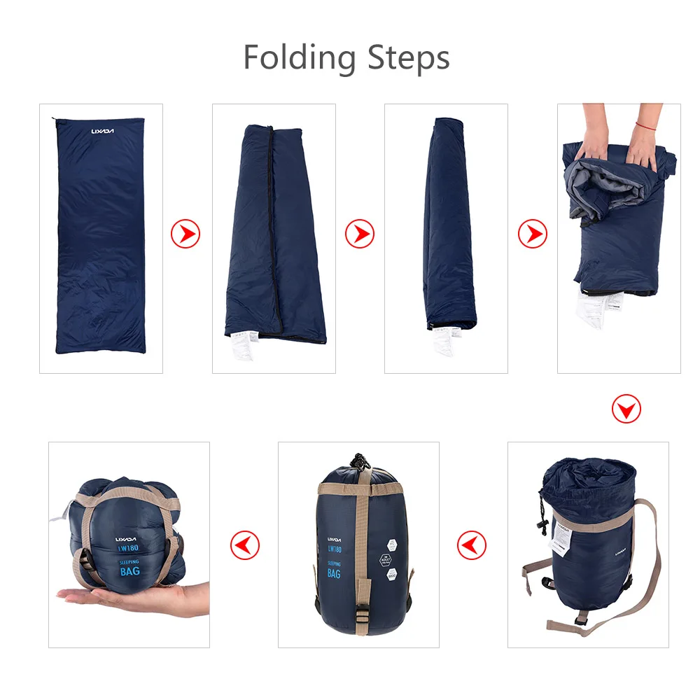 Sac de couchage/doublure ultra-léger selon saison utilisé comme ou avec sac de couchage 190 * 75 cm LIXADA – Image 5