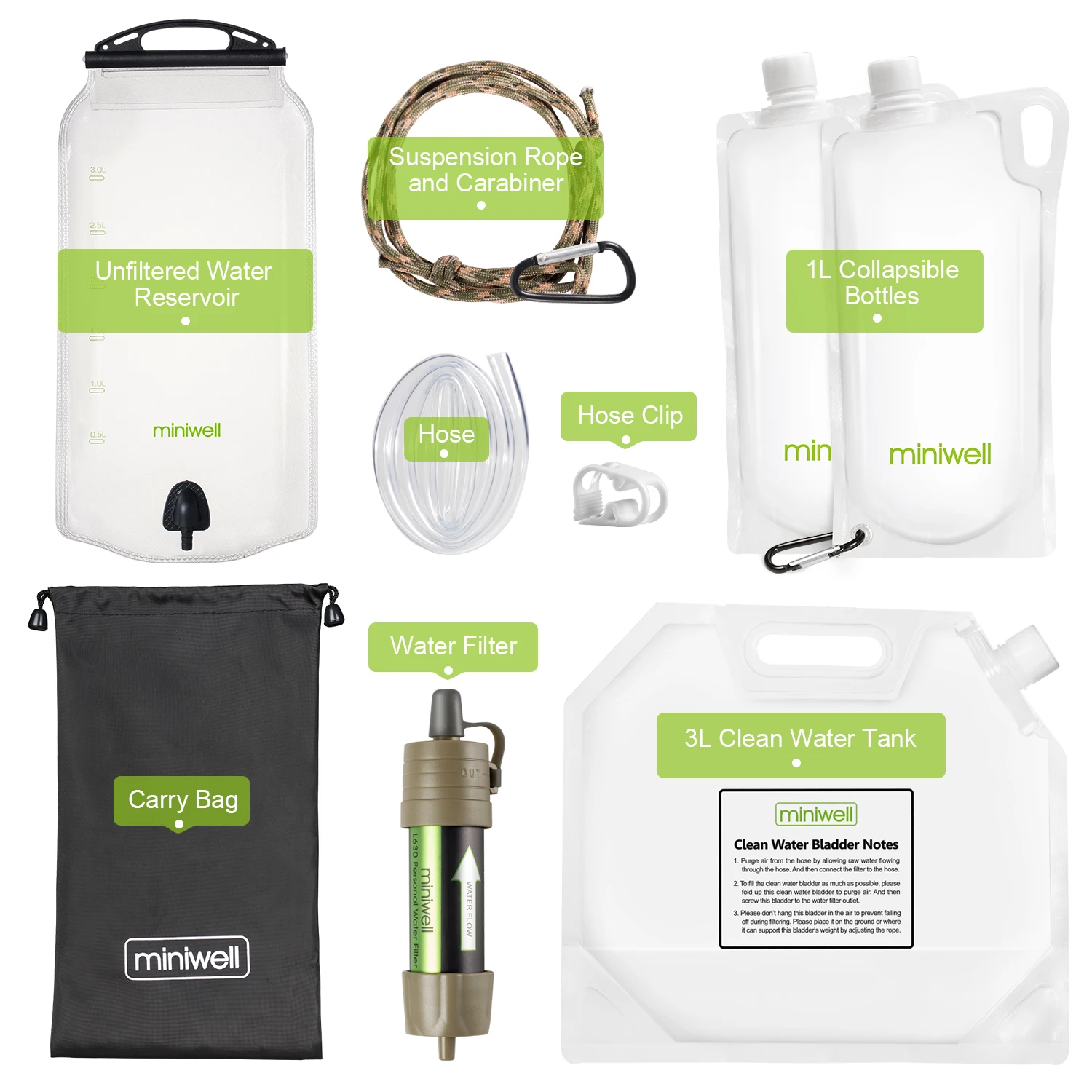 Purification d'eau/Paille filtrante Miniwell L630 survie urgence – Image 6