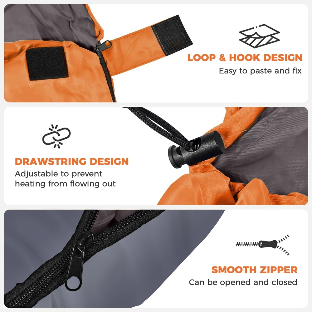 Sac de couchage ultraléger imperméable 3 saisons 15/5°C sac de rangement – Image 3