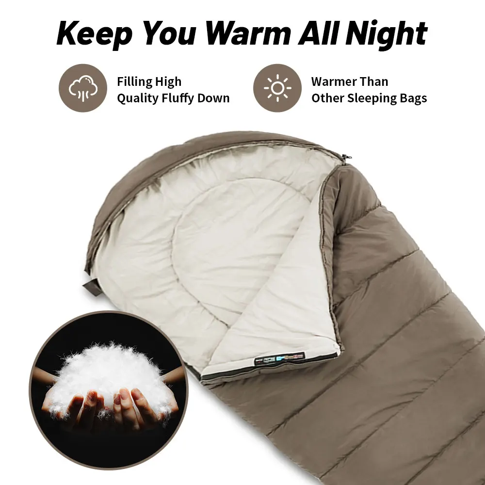Sac de couchage ,portable, imperméable, 4 saisons, en coton, Naturehike MJ600 – Image 6