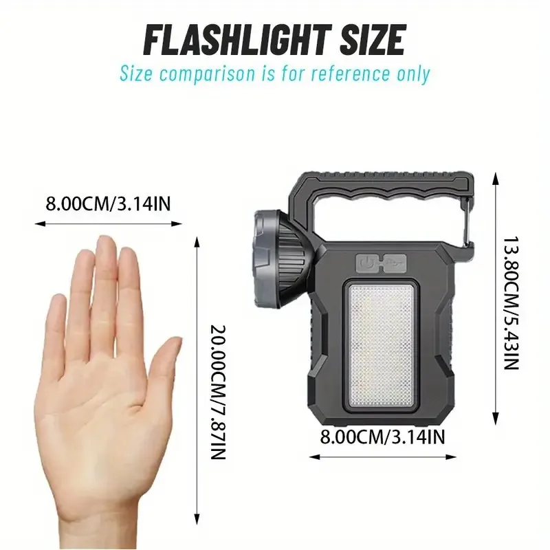 Ventilateur portable USB éclairage de tente LED multifonctionnel de camping d'extérieur électrique solaire – Image 7